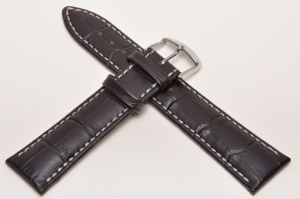 Pasek Stailer Chrono 3252B, Skórzany, Ciemny brąz, 19mm