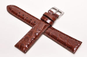 Pasek Campagnolo 609010, Skóra z krokodyla, Brązowy, 19mm