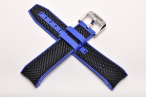 Pasek do zegarka Tissot Seastar Chrono T120417, Gumowy, Czarno-niebieski, 22mm