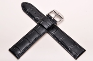 Pasek Fluco Mokka 207M, Skórzany, Czarny, 20mm