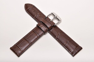 Pasek Fluco Mokka 207M, Skórzany, Ciemny brąz, 20mm
