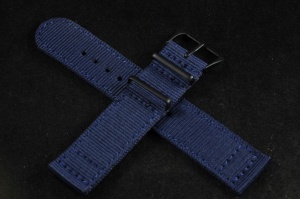 Pasek Nato dwuczęściowy, Granatowy, Czarne okucia, 20mm