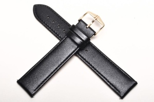 Pasek do zegarka Hirsch Osiris, Skórzany, Czarny, 19mm