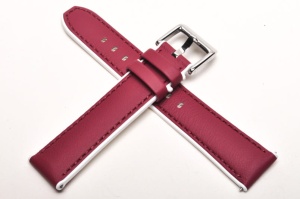 Pasek Stailer Endurance 7316, Silikon Skóra, Czerwono-biały, 20mm