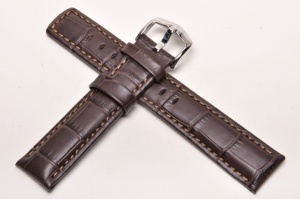 Pasek do zegarka Hirsch Grand Duke, Skórzany, Ciemny brąz, 20mm