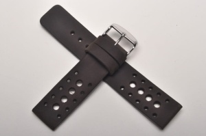 Pasek Skórzany Vintage, Brązowy, Tropic, Gładki, 20mm