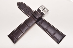 Pasek Stailer 1142A, Skórzany, Ciemny brąz, 22mm XL