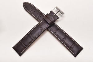 Pasek Stailer 1142, Skórzany, Ciemny brąz, 18mm, XL