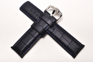 Pasek do zegarka Hirsch Grand Duke, Skórzany, Granatowy, 22mm