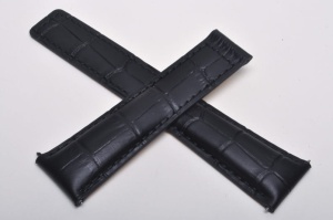 Pasek do zegarka Tag Heuer, Skórzany, Czarny, 22mm