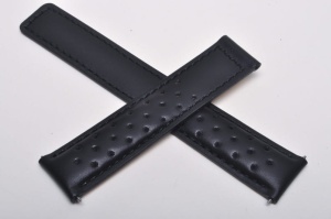 Pasek do zegarka Tag Heuer, Skórzany, Czarny, 19mm