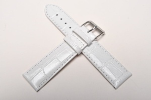 Pasek Stailer 1130, Skórzany, Biały, 20mm