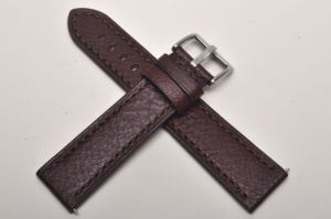 Pasek Skórzany, Brązowy Ciemny, 18mm