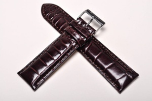 Pasek Stailer 1032, Skórzany, Bordowy, 24mm, XL