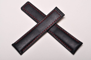 Pasek do zegarka Tag Heuer Stailer 5941R, Skórzany, Czarny, 20mm