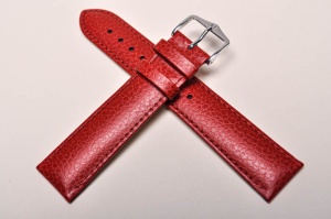 Pasek do zegarka Hirsch Kansas, Skórzany, Czerwony, 20mm