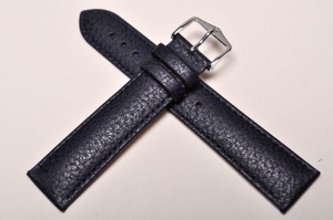 Pasek do zegarka Hirsch Kansas, Skórzany, Granatowy, 20mm