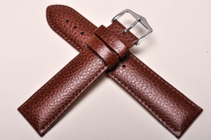 Pasek do zegarka Hirsch Kansas, Skórzany, Brązowy, 22mm