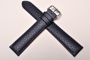 Pasek do zegarka Hirsch Kansas, Skórzany, Granatowy, 18mm