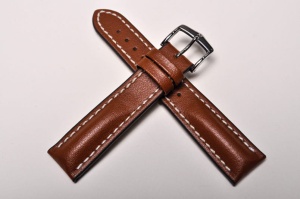 Pasek Hirsch Heavy Calf, Skórzany, Brązowy, 20mm