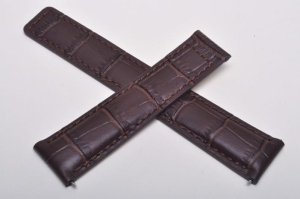 Pasek do zegarka Tag Heuer, Skórzany, Ciemny brąz, 22mm