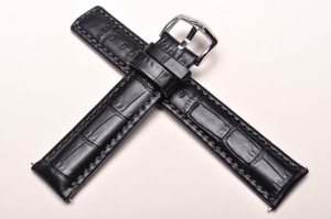 Pasek do zegarka Hirsch Grand Duke, Skórzany, Czarny, 20mm