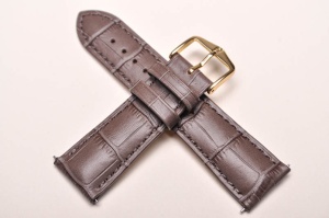 Pasek do zegarka Hirsch Duke, Skórzany, Szarobeżowy, 20mm