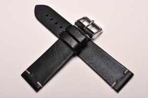 Pasek Bros 8767, Skóra naturalna, Czarny, 20mm