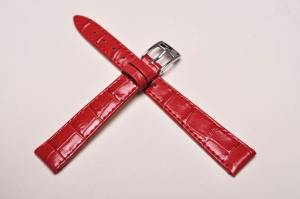 Pasek Bros 8449, Skóra naturalna, Czerwony, 14mm