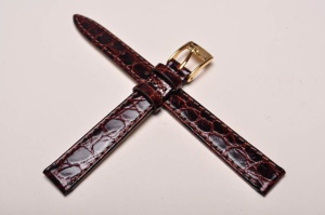 Pasek Bros 8469, Skóra naturalna, Ciemny brąz, 12mm