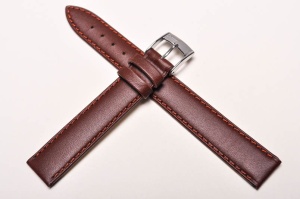 Pasek Bros 8541, Skóra naturalna, Brązowy, 15mm