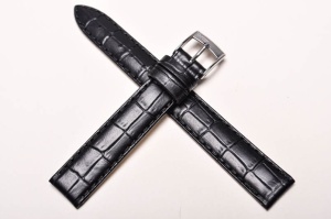 Pasek Bros 8449, Skóra naturalna, Czarny, 17mm