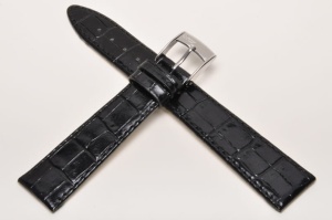 Pasek Bros 8449, Skóra naturalna, Czarny, 16mm