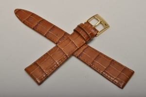 Pasek Bros 8449, Skóra naturalna, Brązowy, 16mm