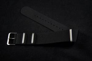 Pasek typu Nato 111, Nylonowy, Czarny, 24mm