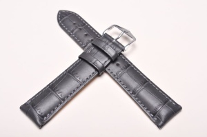 Pasek do zegarka Hirsch Duke, Skórzany, Szary, 18mm