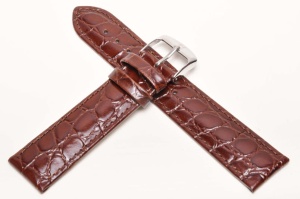 Pasek Horido 119, Skóra naturalna, Ciemny Brąz, 18mm, XL 