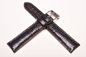 Pasek Campagnolo 601210, Skóra z jaszczurki,  Ciemny brąz, 18mm