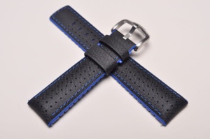 Pasek Hirsch Performance Robby, Skóra i Kauczuk, 22mm