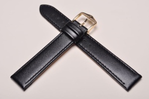 Pasek do zegarka Hirsch Osiris, Skórzany, Czarny, 17mm