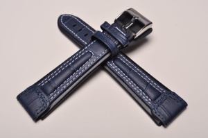 Pasek do zegarka Stailer  Navigator, Skórzany, Granatowy, 22mm