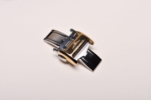 Zapięcie motylkowe Longines, Stalowe, Złote, 16mm