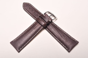 Pasek Bros 1231 - Modigliani, Skóra z warana, Ciemny brąz, 22mm