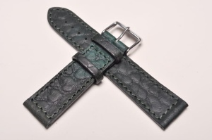 Pasek Bros 8800, Skóra bycza, Zielony, 22mm