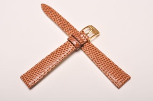 Pasek Bros 8229, Skóra z jaszczurki, Jasny  Brąz, 16mm 