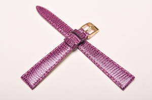 Pasek Bros 8229, Skóra z jaszczurki, Fioletowy, 16mm