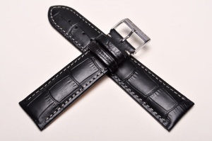 Pasek Stailer Original 9111, Skórzany, Czarny, 22mm