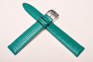 Pasek Bros 8229, Skóra z jaszczurki, Zielony, 16mm
