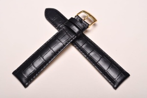 Pasek Bros 0998, Skóra naturalna, Czarny, 20mm, XL