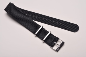 Pasek typu Nato Premium, Nylonowy, Czarny, 20mm